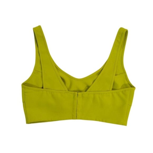 Lime Green Plunge Bralette Top with Hook Closure, Sincerely Jules, Size S. NWT - Picture 2 of 8